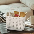 thumbnail image 5 of Miwamany Imitation Rattan Bathing Basket, Plastic Hand Held Washing Storage Bin, Hollow Drainage Tote for Bathroom Dirty Clothes Laundry Organization, 5 of 9