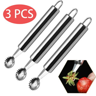 Patelai 2 Pieces Strawberry Slicer Cutter Set, Strawberry Huller Stem  Remover Fruit Leaves Huller Peeling Tool Kitchen Accessories
