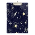 thumbnail image 2 of Space Themed Pattern 12.5x9in Clipboard, Durable Acrylic with Metal Clip and Wall Hook for Office or Classroom, 2 of 10
