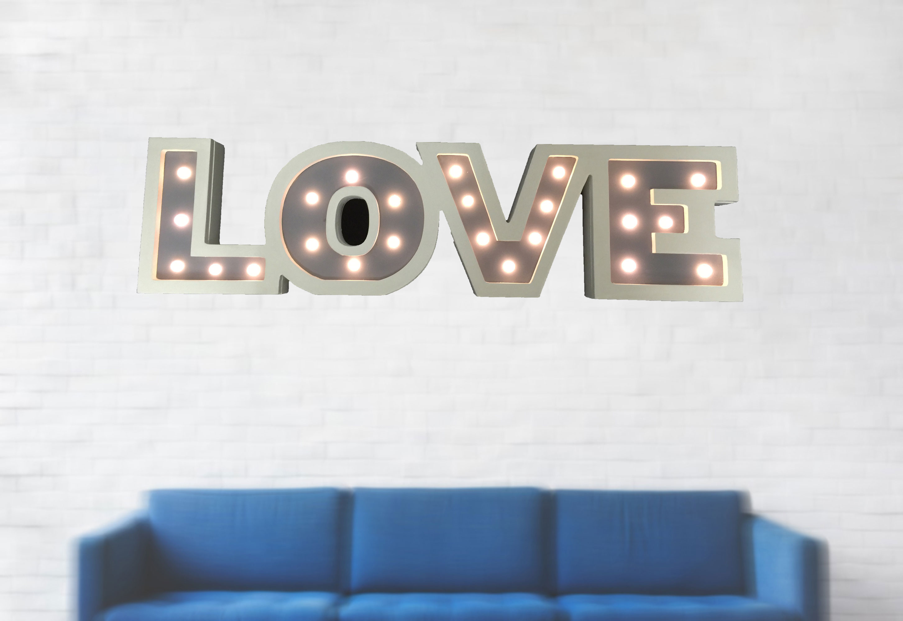 Lighted Love Sign with BatteryOperated Lighted Sign with LOVE; Product Size 23.5 x 6.25 x 1.