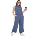 thumbnail image 4 of Conjunto de dos piezas SAMPEEL para mujer, pantalones anchos casuales S, 4 of 6