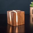 thumbnail image 3 of Aplique de Pared LED de Madera Agrietada, Cuadrado, de Madera Maciza, para Pasillo, Balcón, Iluminación Decorativa., 3 of 5