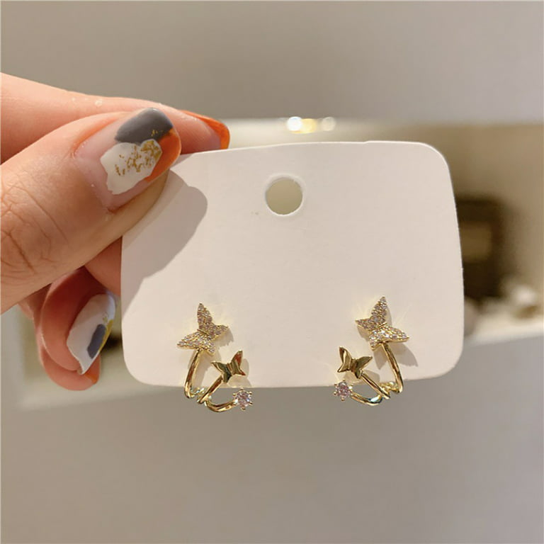 sunhillsgrace gold earrings for women simple and ddelicate small butterfly  earrings for teen girls minimalist piercing studs trendy earrings