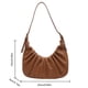 thumbnail image 4 of Bolso de hombro acolchado Bolso informal para mujer, bolso fruncido elegante de Color sólido, bolso para axila para niñas con correa ajustable, 4 of 4
