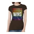 thumbnail image 1 of T-Shirt à Manches Courtes pour Femmes Love Wins - Marron - Large, 1 of 1