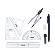West Coast Paracord 9 Piece Math Tool Set – Storage Case Included – Geometry, Trigonometry, and Algebra