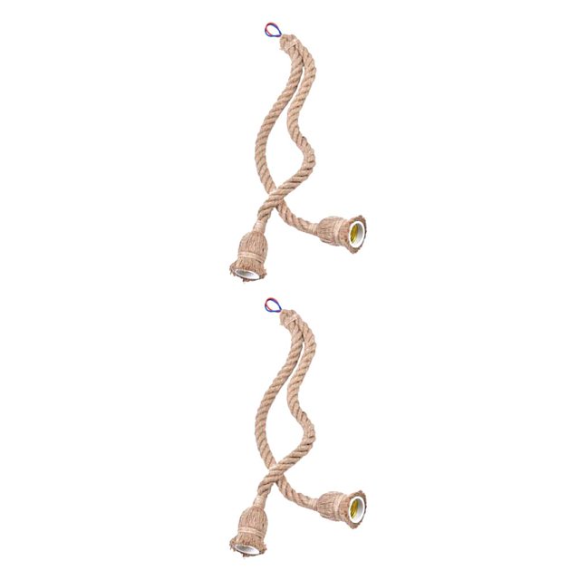sweethay Cuerda de cáñamo, cable eléctrico, soporte para lámpara , cable DIY E27, bombilla colgante, luz Industrial, cable eléctrico, base Type1 NO1