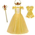 thumbnail image 1 of Vestido de princesa para niñas, disfraz de Elsa, Reina de la nieve, campana, ropa de Halloween, vestidos de fiesta de cumpleaños para niños con conjunto de corona, 2023 Fivean unisex, 1 of 2
