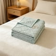 thumbnail image 4 of Bomd Cooling Blanket for Hot Sleepers Twin Size, Cooling Comfort Throw, Cold Blankets for Night Sweats Sleeping, Ultra-Cool Lightweight Breathable Summer Blanket for Bed,60" x 80"Blue, 4 of 6