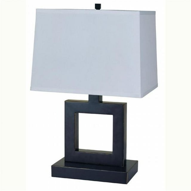 Ore International 8137B 22 Lampe de Table Carrée - Bronze Foncé
