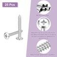thumbnail image 4 of Uxcell M5x40mm Flat Head Phillips Drive Self Tapping Screws, 304 Stainless Steel Cross Drive Fastener Screws, Silver, Pack of 25, 4 of 7