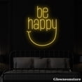 thumbnail image 2 of Glowneon Be Happy Neon Sign, Quotes Led Sign, Motivation Quote Sign, Girl Room Decor, Coffee Decor, 2 of 5