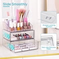 thumbnail image 4 of Organizador de maquillaje Vtopmart de 3 niveles con cajón de plástico transparente, 4 of 7