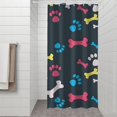 thumbnail image 2 of Cool Pet Background Dog Paw Shower Curtain 36"x72" ,Bathroom Decorative Shower Curtains Set with 12 Hooks,Modern Waterproof Washable Shower Curtain, 2 of 6