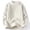 White, variant on Oversized Cable Knit Sweaters for Men Long Sleeve Solid Color Crewneck Sweater Loose Fit Woven Knitted Soft Pullover Khaki XXXL