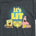 thumbnail image 3 of SpongeBob SquarePants - It's Lit Hanukkah Spongebob and Patrick - Men's Short Sleeve Graphic T-Shirt, 3 of 6