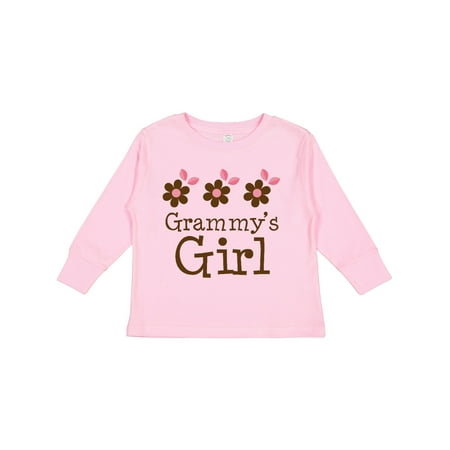 

Inktastic Grammy s Girl Daisies Gift Toddler Toddler Girl Long Sleeve T-Shirt