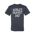 thumbnail image 2 of Wild Bobby,World's Okayest Dad Gift, Father's Day, Men Graphic Tees, Vintage Heather Navy, 3XL, 2 of 3