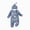 A1134-Blue, variant on Newborn Girls Fall Crew Neck Romper Long Sleeve Jumpsuit,Infant Coming Home Outfit with Hat,A1134-Beige