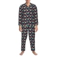thumbnail image 3 of Sikiie Bohemian Chicken Mens Pajama Set, Soft Warm Long Sleeve Sleepwear, Cozy Button-Down Pjs for Men-Medium, 3 of 7