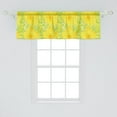 thumbnail image 2 of Ambesonne Jungle Foliage Window Valance, Holiday Setting Island of Hibiscus Flowers and Leaves in Summer Tones, Curtain Valance for Kitchen Bedroom Decor with Rod Pocket, 54" X 18", Orange Pale Yellow, 2 of 3