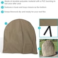 thumbnail image 2 of Sunnydaze Housse pour Cerceau de Bûches de Bois - Polyester Extérieur Robuste et Résistant aux Intempéries avec Endos en PVC - 40 Pouces - Kaki, 2 of 10