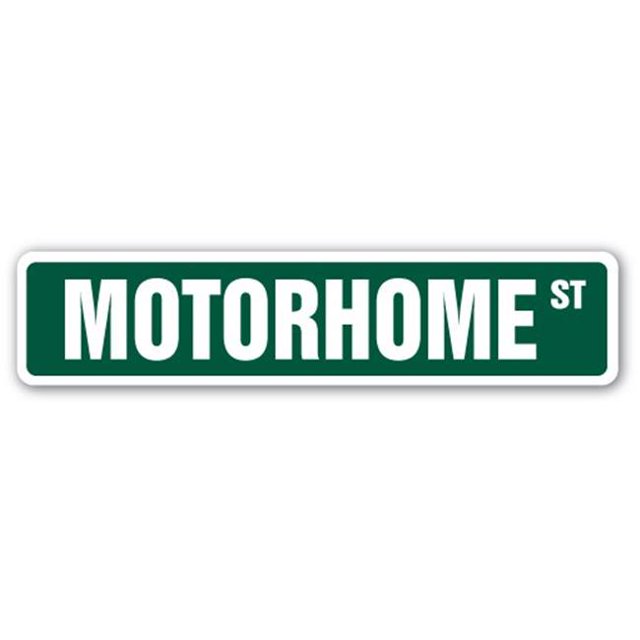 SignMission A-24-SS-MOTORHOME Panneau de Rue en Aluminium pour Camping-Car Vacances