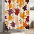 thumbnail image 2 of JOOCAR Autumn Leaves Pattern Polyester Shower Curtain for Home Bathroom Bath Tub Decor 72x72 inch, 2 of 5