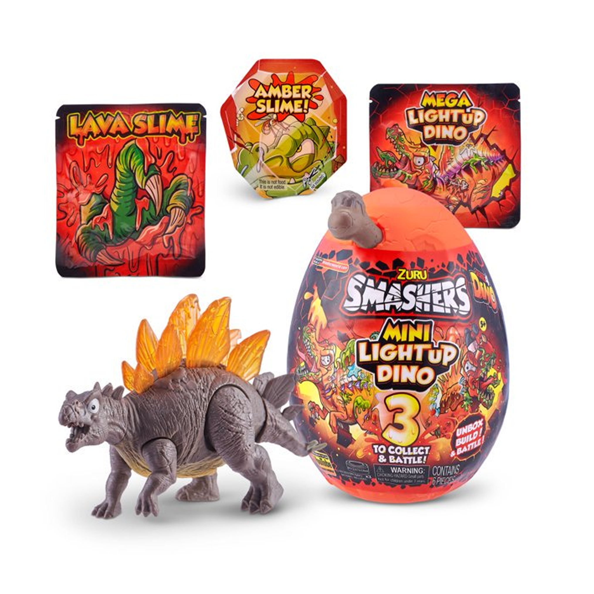 Smashers Mega Light Up Dino to SMASH - Squirrel Stampede