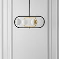 thumbnail image 6 of SAFAVIEH Urbana 4-Light LED Black Iron Pendant Light with White Shade, 6 of 8