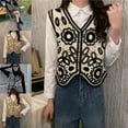 thumbnail image 3 of JUNTEX Women Vintage Hollow Out Crochet Crop Vest Embroidery Floral Sleeveless Jacket, 3 of 19