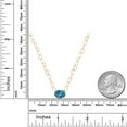 thumbnail image 6 of Gem Stone King 14K Yellow Gold London Blue Topaz Necklace for Women | 2.25 Cttw | Gemstone November Birthstone | Oval 9X7MM | With 18 inch Chain, 6 of 6