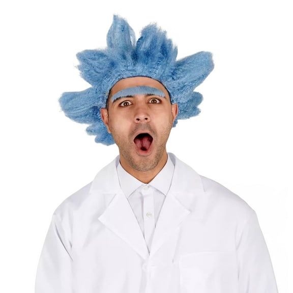 Mad Scientist Adult Costume Wig with Unibrow | One Size