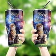 thumbnail image 4 of Happy New Year Scottish Fold Family Cheer Winter Midnight Firework 30oz Stainless Steel Tumbler Insulated Cup with Lid Cat Lover Kitten Owner Gifts - 02025, 4 of 5