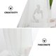 thumbnail image 4 of Cortinas perforadas decorativas, cortinas blancas para ventana, cortinas de gasa para dormitorio, 4 of 6