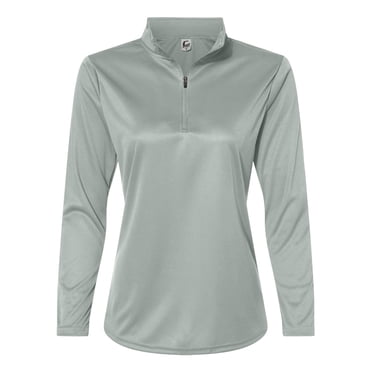 C2 Sport Womens Quarter-Zip Pullover, S, Silver