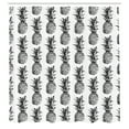 thumbnail image 3 of Ambesonne Pineapple Shower Curtain, Vintage Fruit, 69"Wx75"L, Black Grey White, 3 of 5