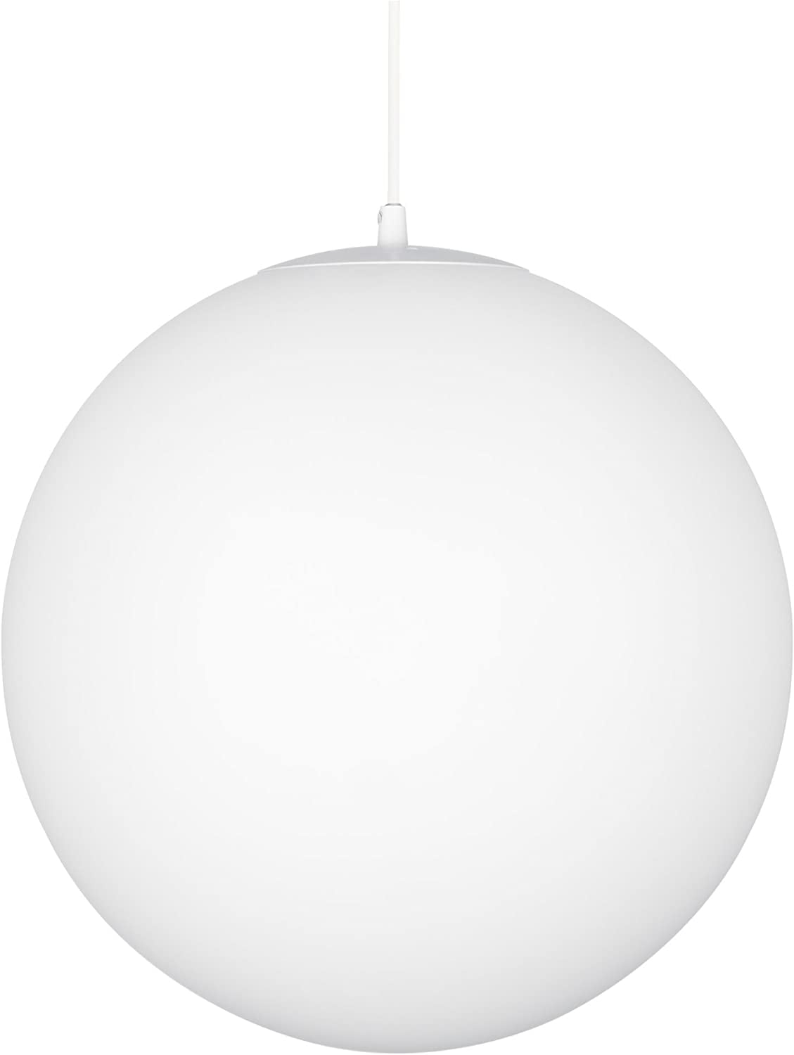 Ceres 10” Mid Modern Hanging Orb Pendant Light with Smooth Matte White