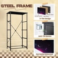 thumbnail image 4 of Vaporwave Dresser for Bedroom with 4 Storage Drawers Neon Synthwave Mountain Landscape Glowing Sun Retro Grid Water Purple Dressers Chest of Drawers Steel Framed Fabric Closet Organizers for Dorm, 4 of 8