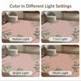 thumbnail image 7 of ODIKA 2'x3' Dusty Pink Botanical Trellis With Palm Washable Throw Rug Geometric Lattice Design Featuring Tropical Foliage Blooms Ferns for Hallway, Study Room, Non-Slip Low Profile, Flatwoven, 7 of 7