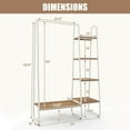 thumbnail image 2 of Costway Clothes Rack Portable Closet Storage Organizer 5-Tier Wood Shelves & Hanging Rod, 2 of 10