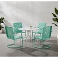 thumbnail image 2 of Crosley Furniture Azalea 5Pc Round Retro Outdoor Dining Set in Aqua/White Satin, 2 of 10