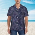 thumbnail image 2 of Fotbe Watercolor Indigo Camisa Hawaiana para Hombre Unisex – Camisa Casual de Verano con Botones de Manga Corta de Algodón y Lino,X-Large, 2 of 7