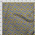 thumbnail image 4 of oneOone Polyester Spandex Medium Purple Fabric Floral Sunflower With Honey Bees Dress Material Fabric Print Fabric By The Yard 56 Inch Wide, 4 of 4