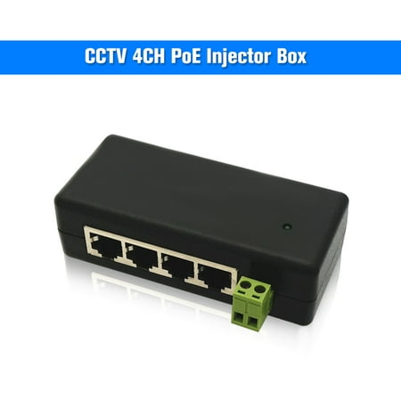 CCTV 4CH PoE Injector Box DC 12V-48V Power Supply for Surveillance POE IP Camera Wifi AP VoIP Power Over Ethernet IEEE802.3af/at Power