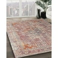 thumbnail image 3 of Ahgly Company Machine Washable Indoor Rectangle Contemporary Orange Salmon Pink Area Rugs, 6' x 9', 3 of 7