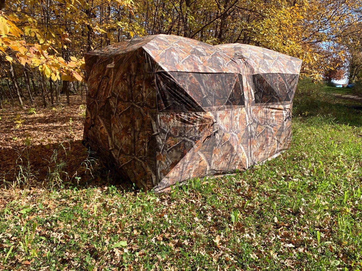 THUNDERBAY Bunkhouse Pop Up Portable 6-8 Person Side-by-Side Hunting Blind