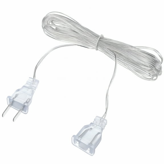 GJX 2026 New Clear Extension Cord for Lights Transparent Pvc Extension Wire Perfect for Parties for Christmas,Wedding,Birthday,Outdoor,Indoor,Decorations 10 Ft