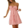 thumbnail image 2 of Michellecmm  Women Sling Dress, Sleeveless Tie-up Hollowed Summer A-line Dress, 2 of 9