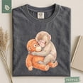 thumbnail image 4 of Monkey Punch Shirt, Monkey Punch Graphic Tee, Baby Monkey Plush Top, Mothers Day Tee, Animal Lover Mother Gift Cute Cozy Mom, 4 of 6